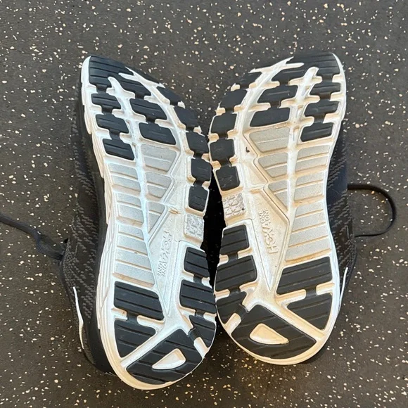 Hoka Black and White Athletic Shoes - Picture 3 of 7